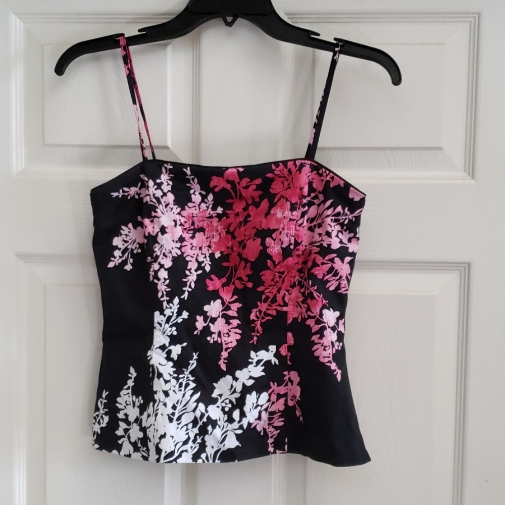 White House Black Market  Print Bustier size 2 Top